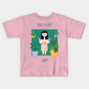 Crazy Plant Lady Kids T-Shirt